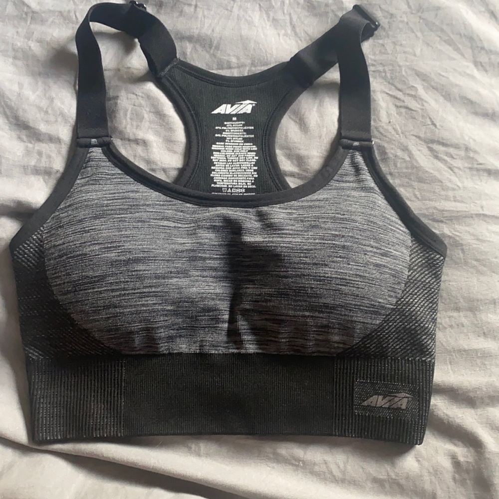 gray sports bra